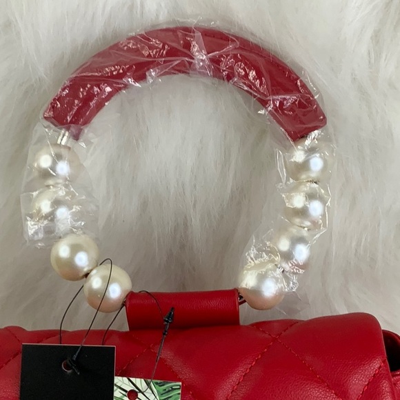 Badgley Mischka Red Quilted Handbag (NWT) - Picture 12 of 12